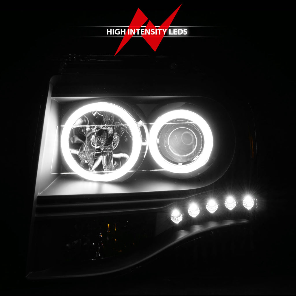 ANZO USA 111113 Projector Headlight Set w/Halo for Select Ford Expedition