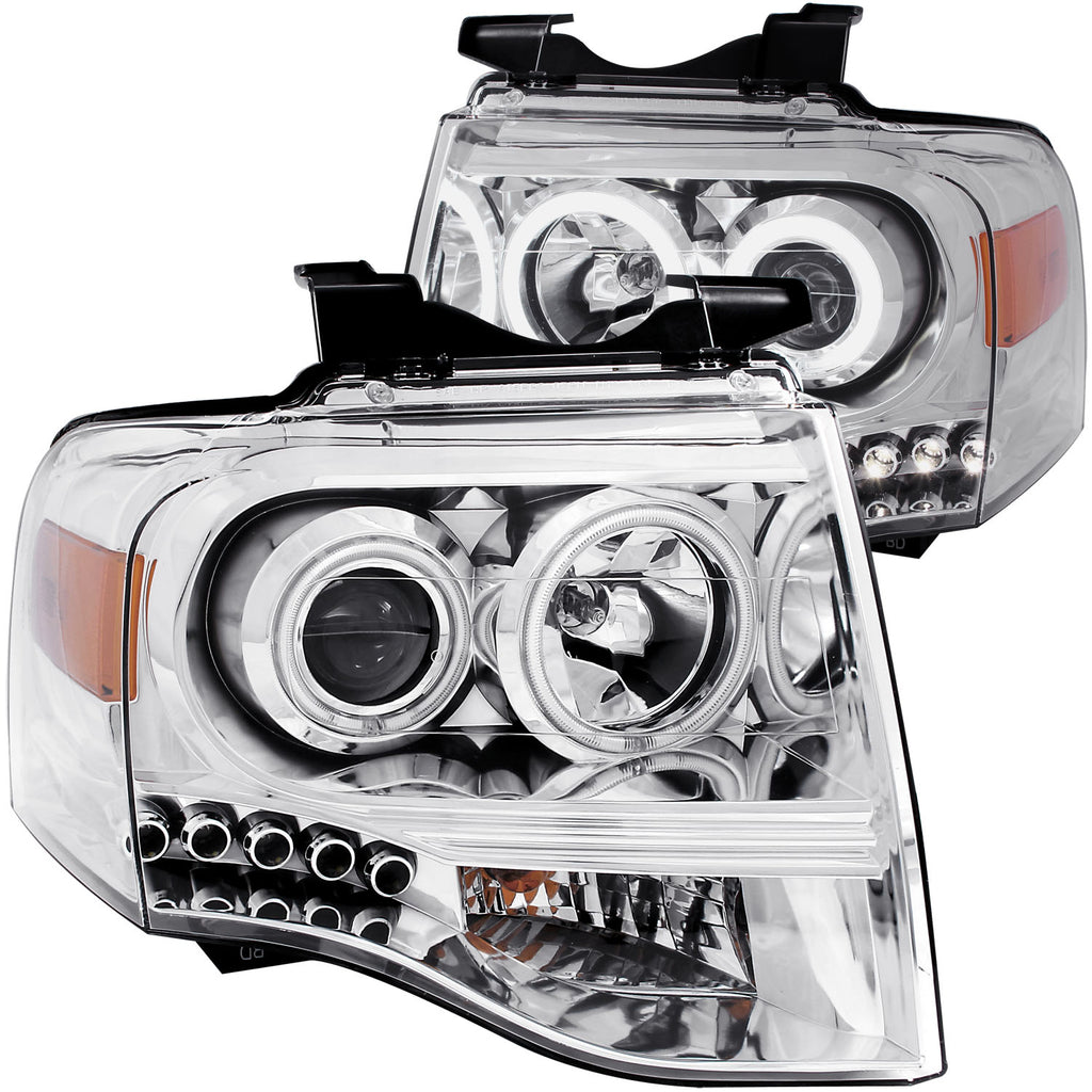 ANZO USA 111114 Projector Headlight Set w/Halo for Select Ford Expedition