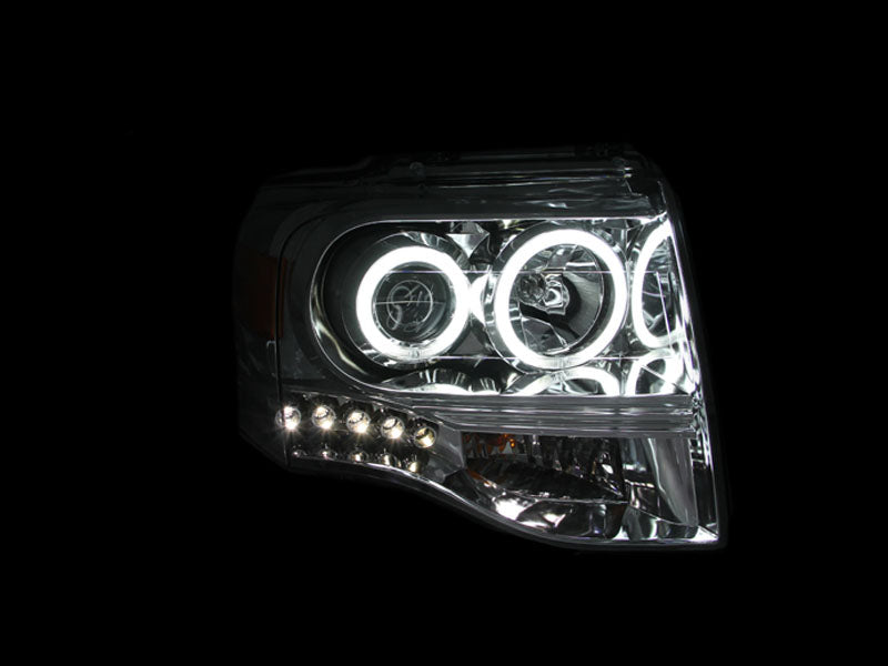 ANZO USA 111114 Projector Headlight Set w/Halo for Select Ford Expedition