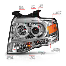 Load image into Gallery viewer, ANZO USA 111114 Projector Headlight Set w/Halo for Select Ford Expedition