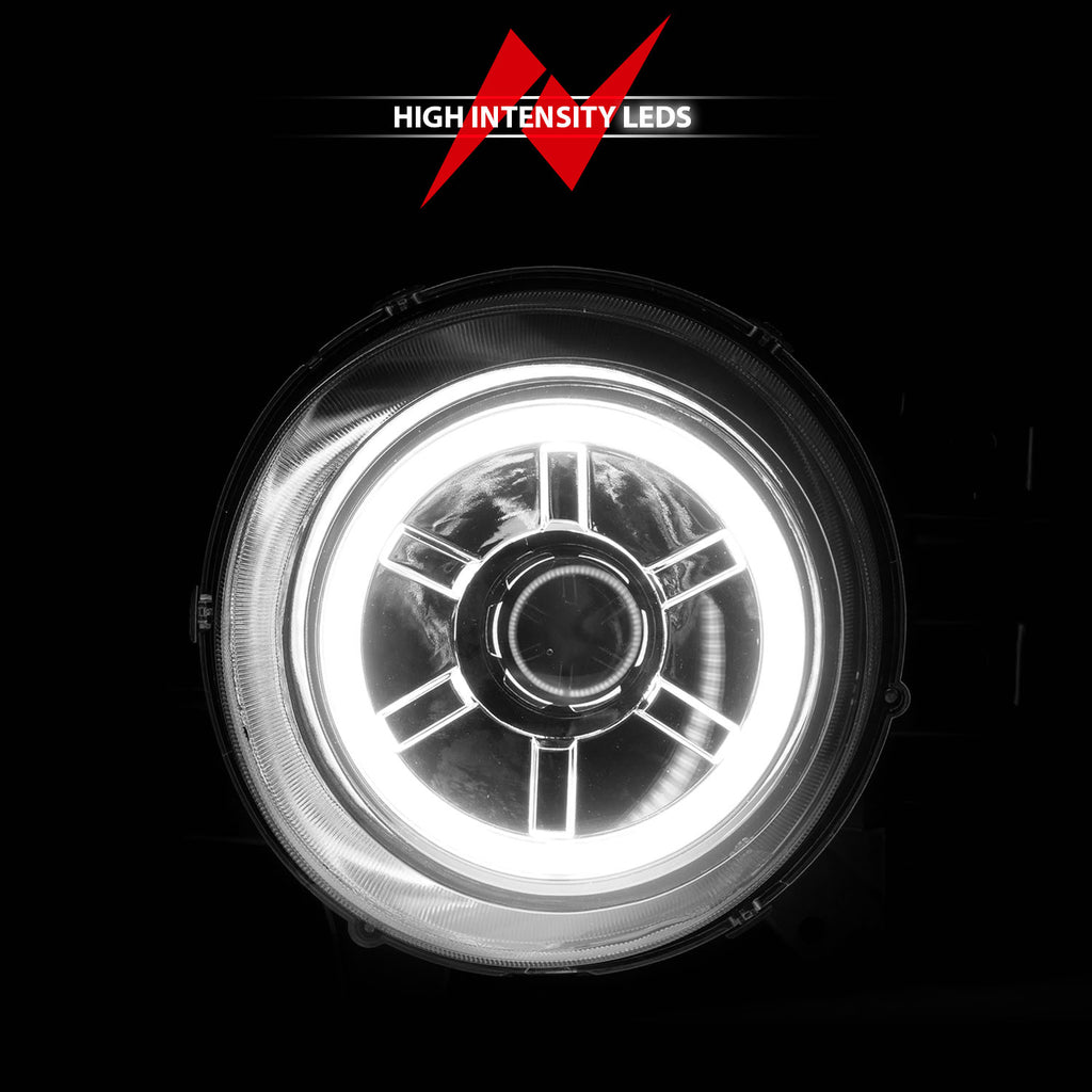 ANZO USA 111115 Projector Headlight Set w/Halo for Select Toyota FJ Cruiser