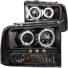 Load image into Gallery viewer, ANZO USA 111117 Projector Headlight Set w/Halo for Select Ford Excursion, Ford F-250 Super Duty, Ford F-350 Super Duty, Ford F-450 Super Duty, Ford F-550 Super Duty
