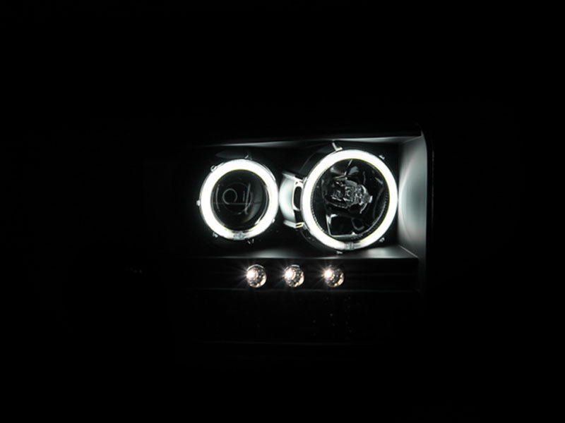 ANZO USA 111117 Projector Headlight Set w/Halo for Select Ford Excursion, Ford F-250 Super Duty, Ford F-350 Super Duty, Ford F-450 Super Duty, Ford F-550 Super Duty