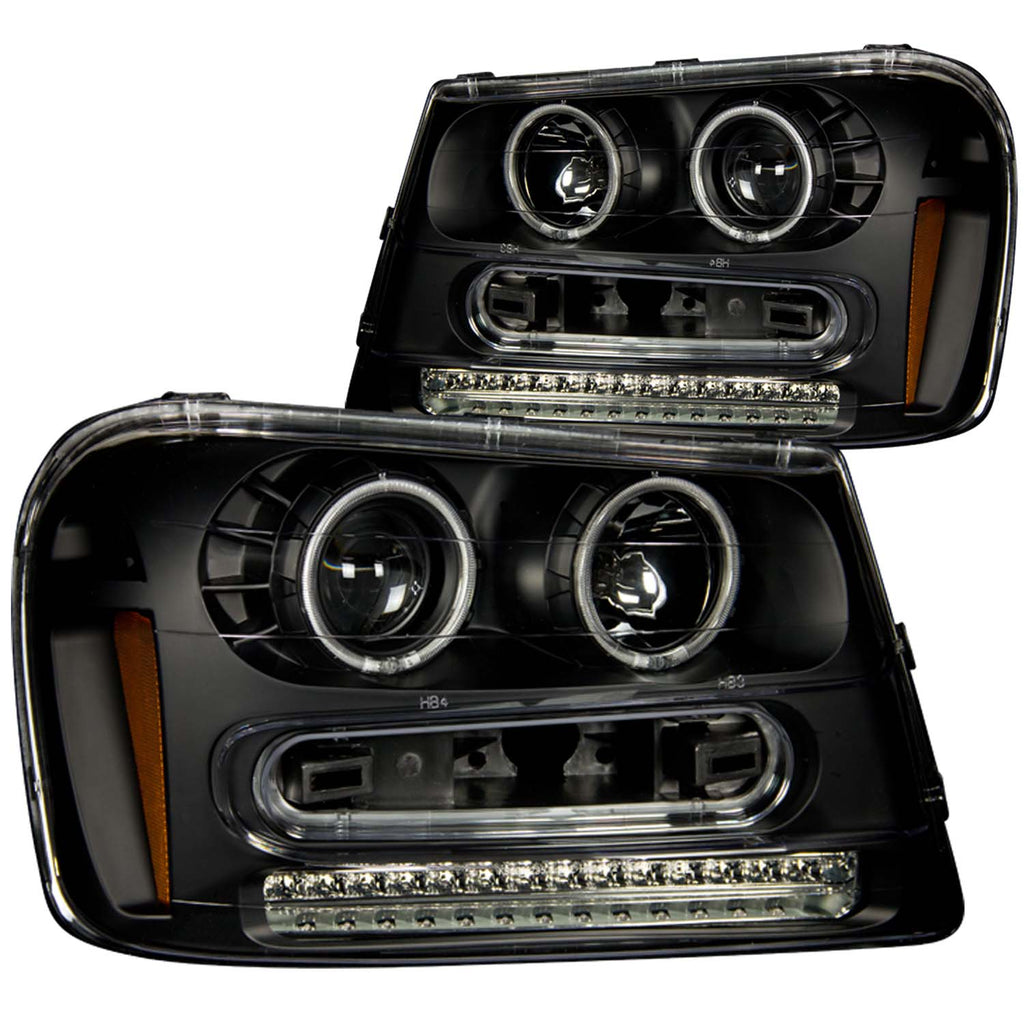 ANZO USA 111127 Projector Headlight Set w/Halo for Select Chevrolet Trailblazer, Chevrolet Trailblazer EXT