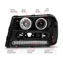 Load image into Gallery viewer, ANZO USA 111127 Projector Headlight Set w/Halo for Select Chevrolet Trailblazer, Chevrolet Trailblazer EXT
