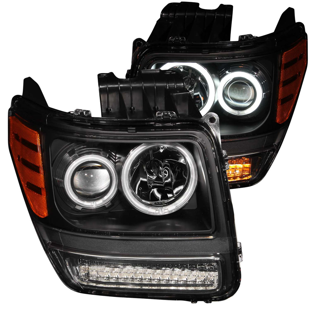 ANZO USA 111145 Projector Headlight Set w/Halo for Select Dodge Nitro
