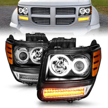 Load image into Gallery viewer, ANZO USA 111145 Projector Headlight Set w/Halo for Select Dodge Nitro