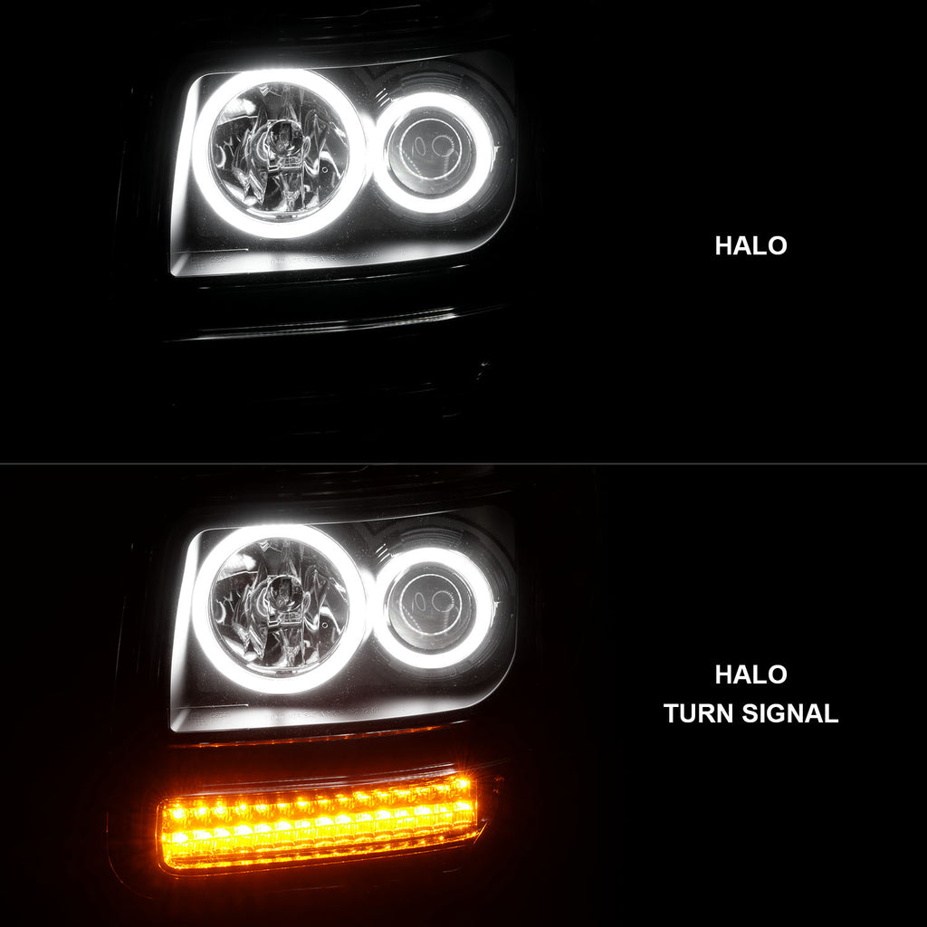 ANZO USA 111145 Projector Headlight Set w/Halo for Select Dodge Nitro