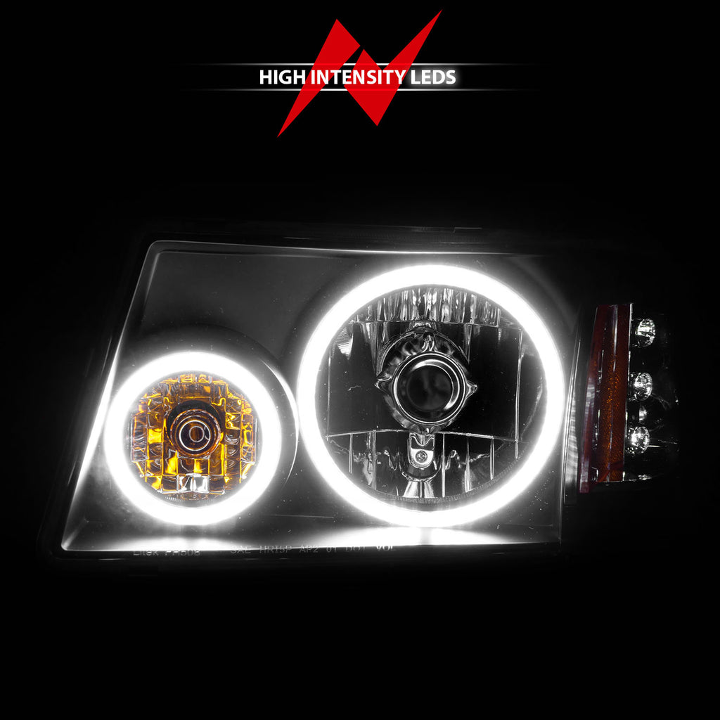 ANZO USA 111152 Crystal Headlight Set w/Halo for Select Ford Ranger