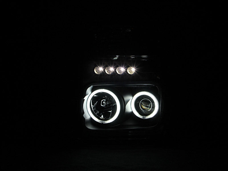 ANZO USA 111168 Projector Headlight Set w/Halo for Select Ford F-250 Super Duty, Ford F-350 Super Duty, Ford F-450 Super Duty