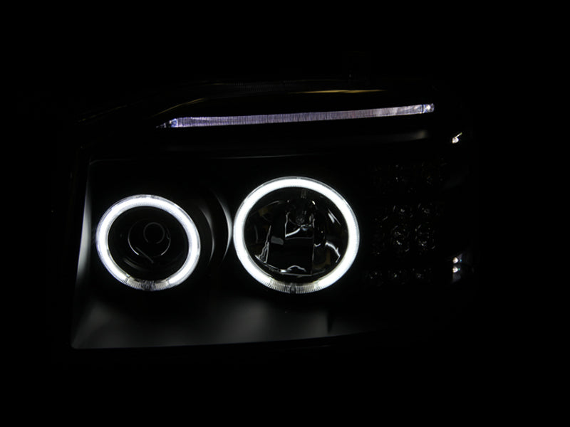 ANZO USA 111172 Projector Headlight Set w/Halo for Select Nissan Frontier