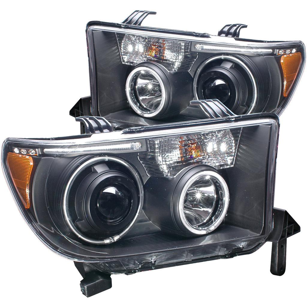 ANZO USA 111174 Projector Headlight Set w/Halo for Select Toyota Sequoia, Toyota Tundra