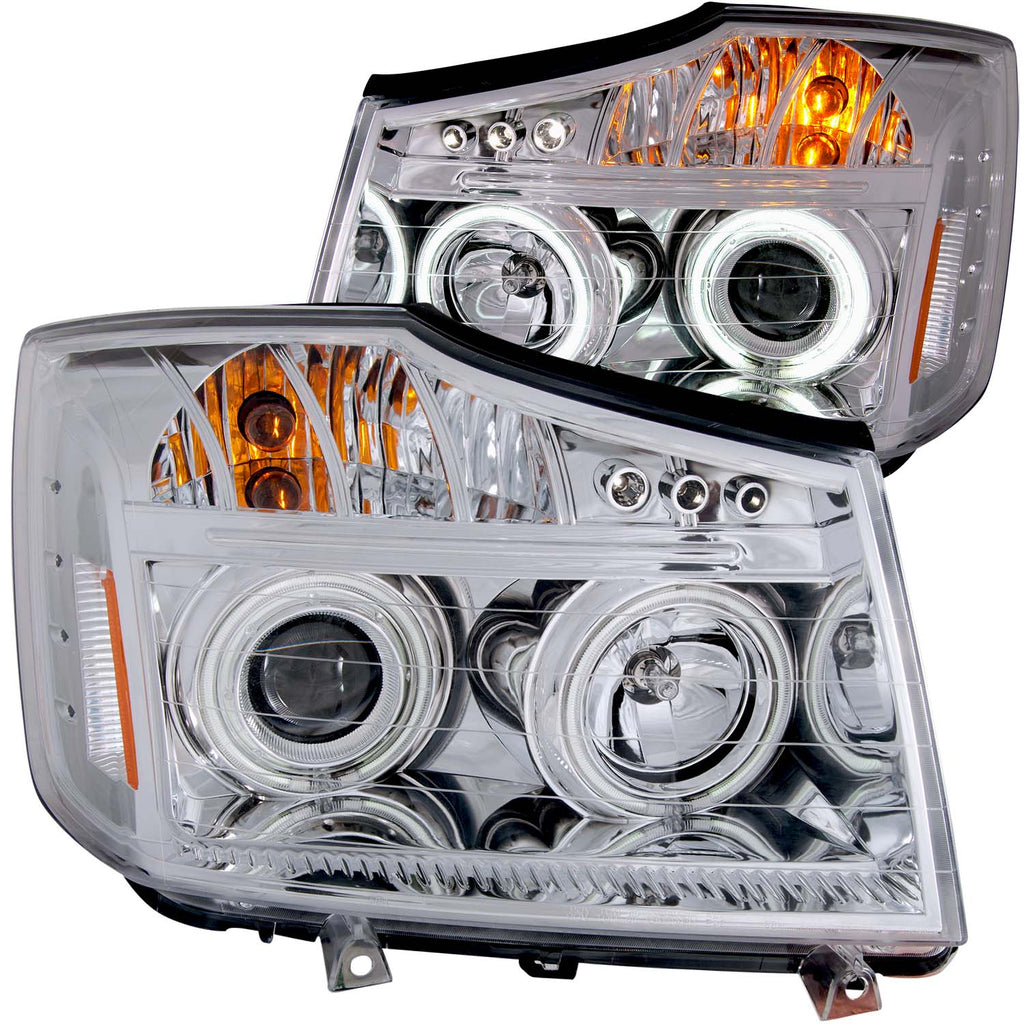 ANZO USA 111179 Projector Headlight Set w/Halo for Select Nissan Armada, Nissan Pathfinder Armada, Nissan TITAN