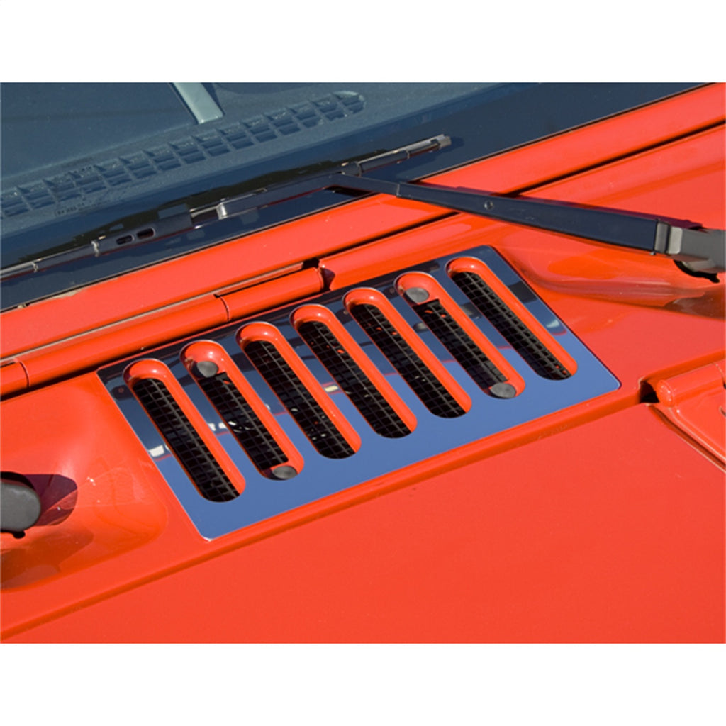 Rugged Ridge 11117.05 Hood Vent Cover for Select Jeep Wrangler, Jeep Wrangler JK