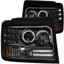Load image into Gallery viewer, ANZO USA 111184 Projector Headlight Set w/Halo for Select Ford Bronco, Ford F-150, Ford F-250, Ford F-250 HD, Ford F-350