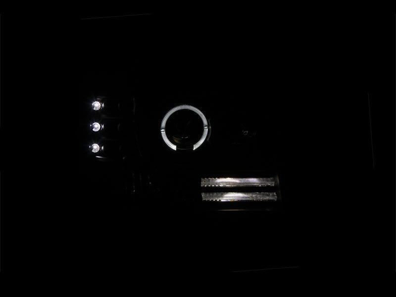ANZO USA 111184 Projector Headlight Set w/Halo for Select Ford Bronco, Ford F-150, Ford F-250, Ford F-250 HD, Ford F-350