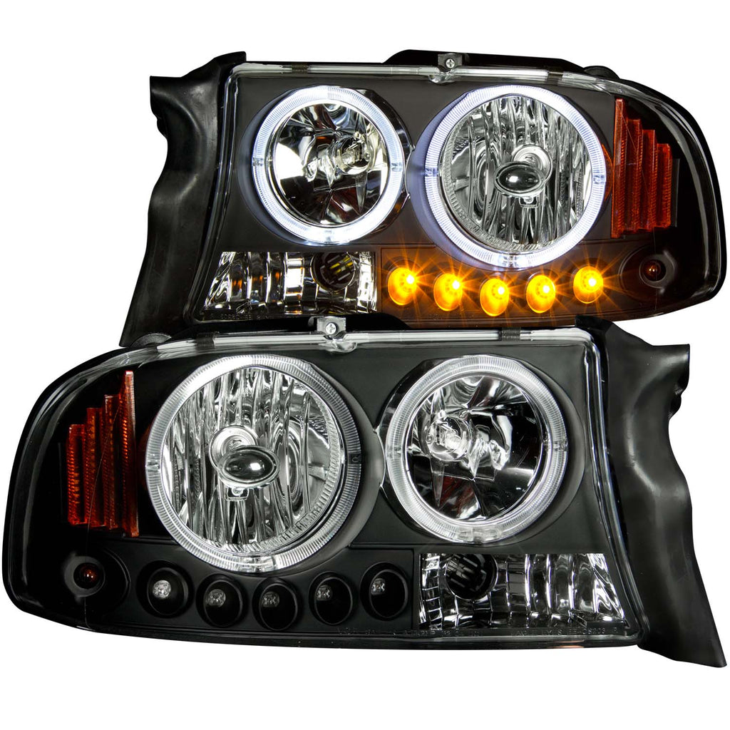 ANZO USA 111194 Crystal Headlight Set w/Halo for Select Dodge Dakota, Dodge Durango