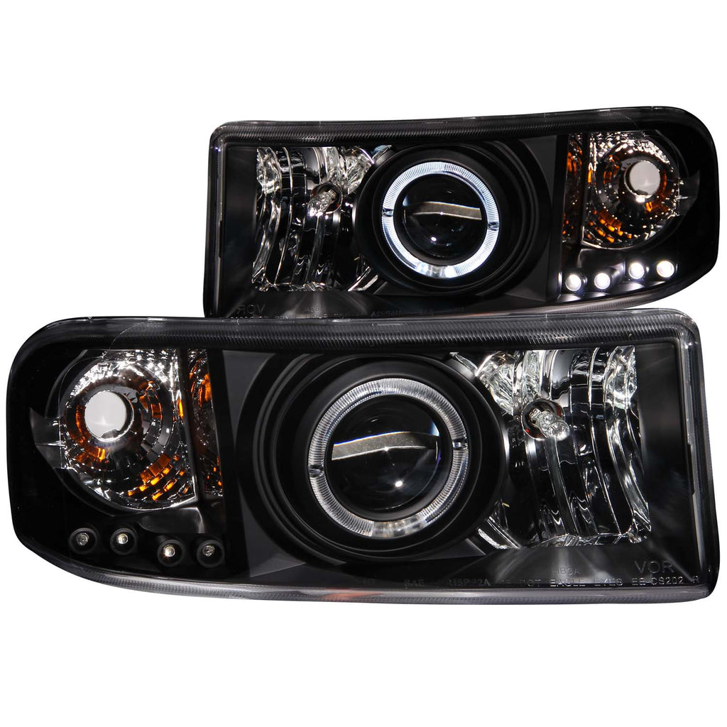 ANZO USA 111196 Projector Headlight Set w/Halo for Select Dodge Ram 1500, Dodge Ram 2500, Dodge Ram