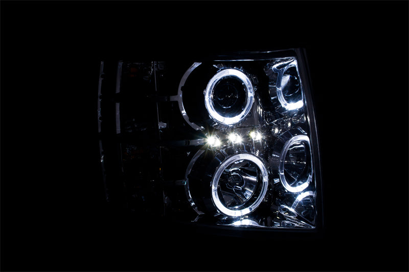 ANZO USA 111199 Projector Headlight Set w/Halo for Select Chevrolet Silverado 1500, Chevrolet Silverado HD, Chevrolet Silverado HD