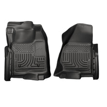 Load image into Gallery viewer, 1112-F250F350F450-Ford-Hd-Super-Duty-Std-Cab-WO-Manual-Transfer-Case-Front-Liners-Black