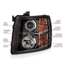 Load image into Gallery viewer, ANZO USA 111200 Projector Headlight Set w/Halo for Select Chevrolet Silverado 1500, Chevrolet Silverado HD, Chevrolet Silverado HD