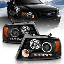 Load image into Gallery viewer, ANZO USA 111204 Projector Headlight Set w/Halo for Select Ford F-150, Lincoln Mark LT