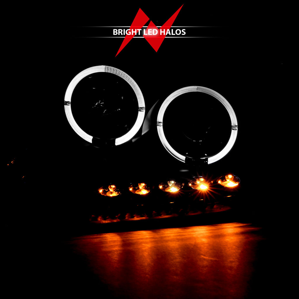 ANZO USA 111204 Projector Headlight Set w/Halo for Select Ford F-150, Lincoln Mark LT
