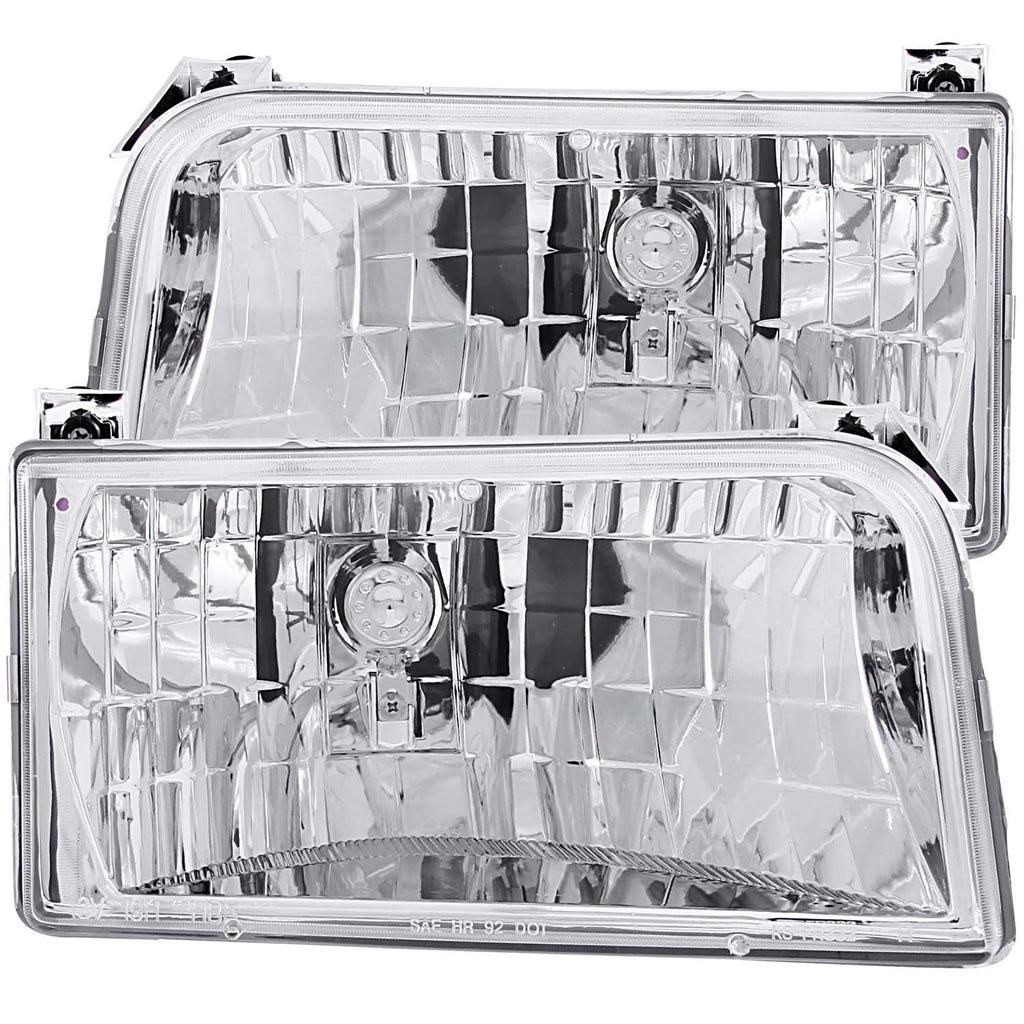ANZO USA 111247 Crystal Headlight Set for Select Ford Bronco, Ford F-150, Ford F-250, Ford F-250 HD, Ford F-350