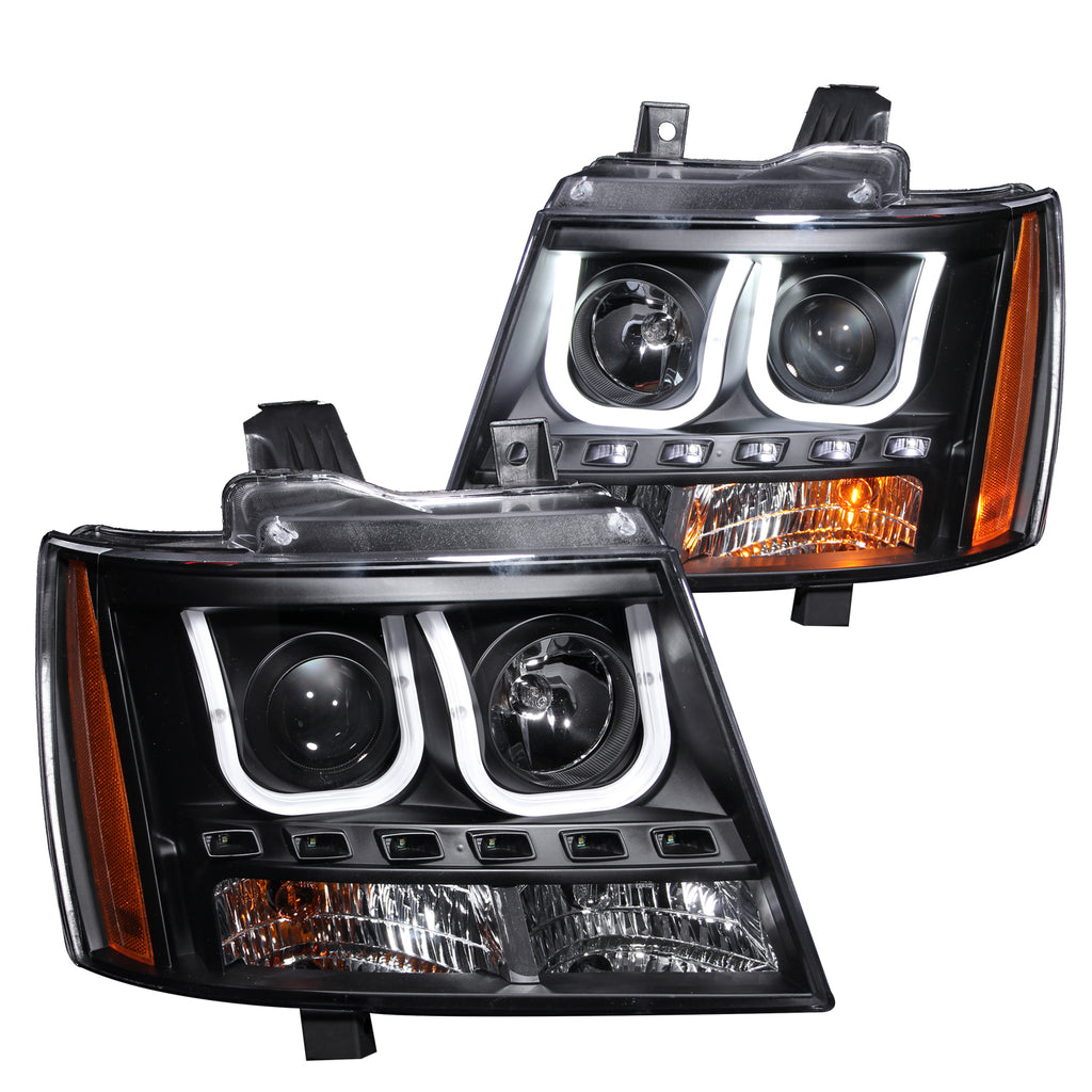 ANZO USA 111273 Projector Headlight Set for Select Chevrolet Avalanche, Chevrolet Suburban, Chevrolet Suburban 1500, Chevrolet Suburban 2500, Chevrolet Tahoe
