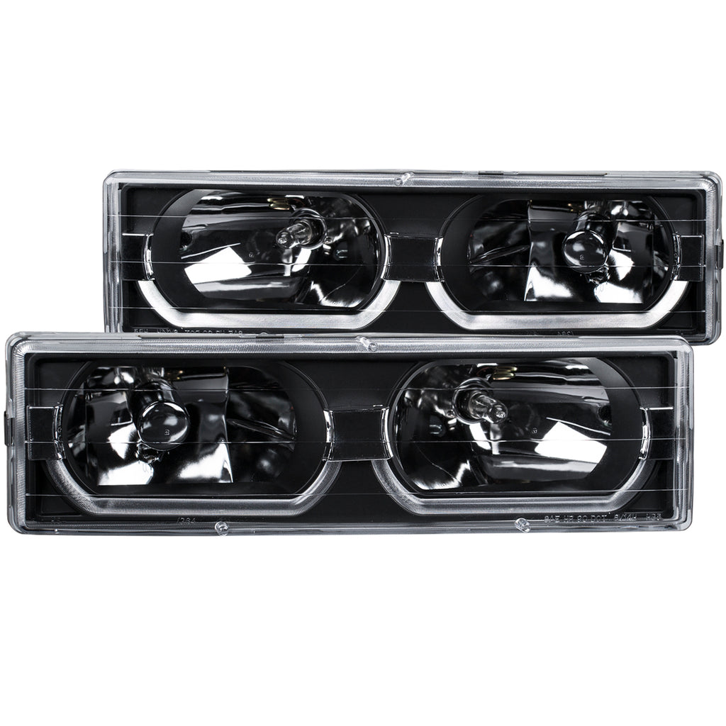 ANZO USA 111299 Crystal Headlight Set for Select Chevrolet Blazer, Chevrolet C1500, Chevrolet C1500 Suburban, Chevrolet C2500, Chevrolet C2500 Suburban, Chevrolet C3500, Chevrolet K1500, Chevrolet K1500 Suburban, Chevrolet K2500, Chevrolet K2500
