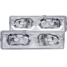 Load image into Gallery viewer, ANZO USA 111300 Crystal Headlight Set for Select Chevrolet Blazer, Chevrolet C1500, Chevrolet C1500 Suburban, Chevrolet C2500, Chevrolet C2500 Suburban, Chevrolet C3500, Chevrolet K1500, Chevrolet K1500 Suburban, Chevrolet K2500, Chevrolet K2500