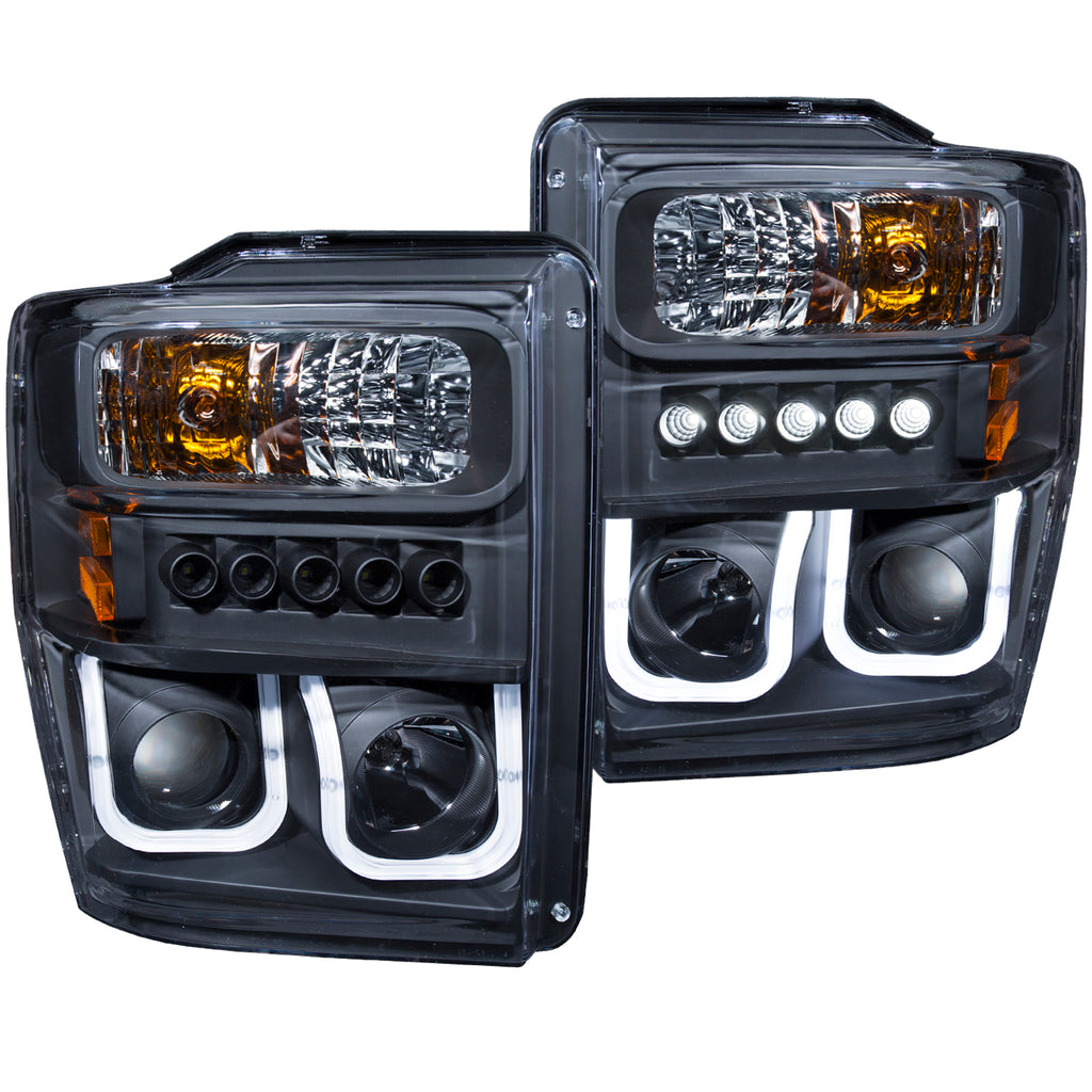 ANZO USA 111305 Projector Headlight Set for Select Ford F-250 Super Duty, Ford F-350 Super Duty, Ford F-450 Super Duty