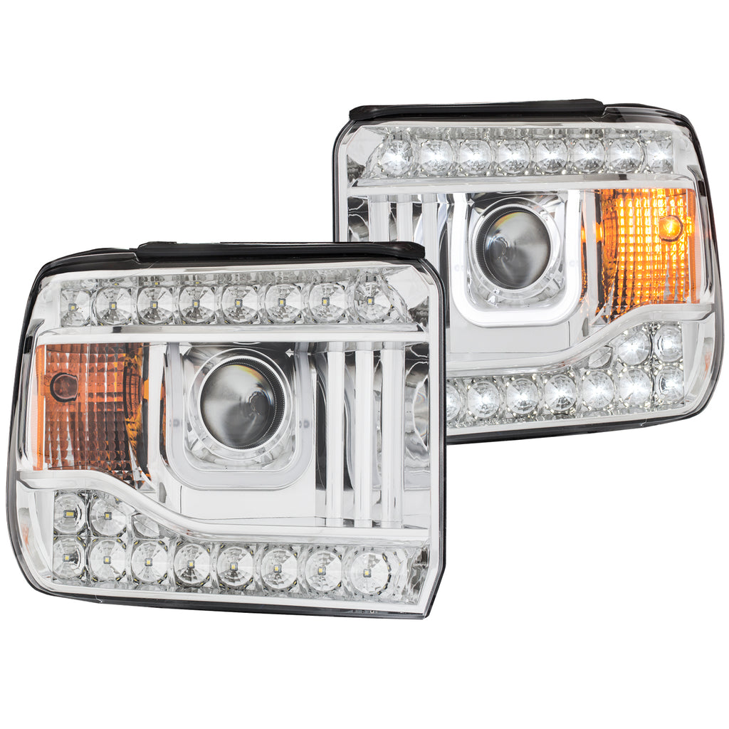 ANZO USA 111317 Projector Headlight Set for Select GMC Sierra, GMC Sierra 1500, GMC Sierra HD, GMC Sierra HD