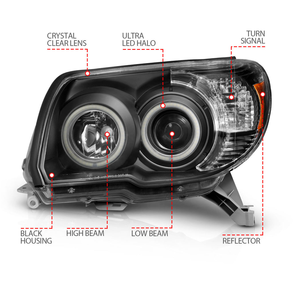 ANZO USA 111320 Projector Headlight Set for Select Toyota 4Runner