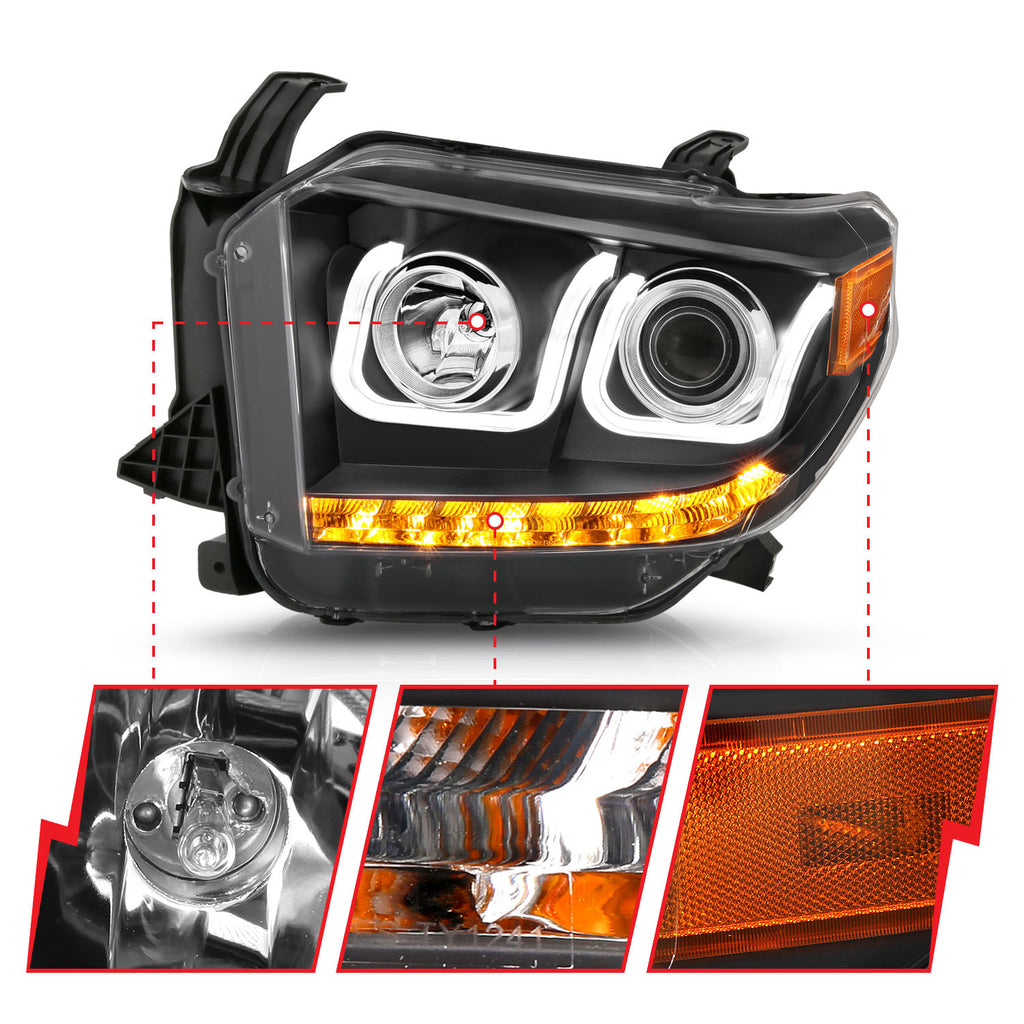 ANZO USA 111326 Projector Headlight Set for Select Toyota Tundra