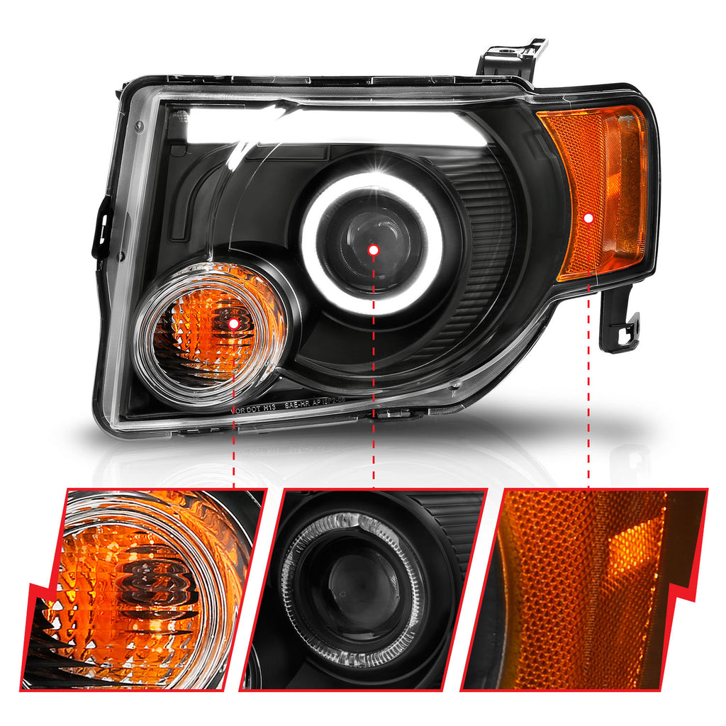 ANZO USA 111355 Projector Headlight Set for Select Ford Escape