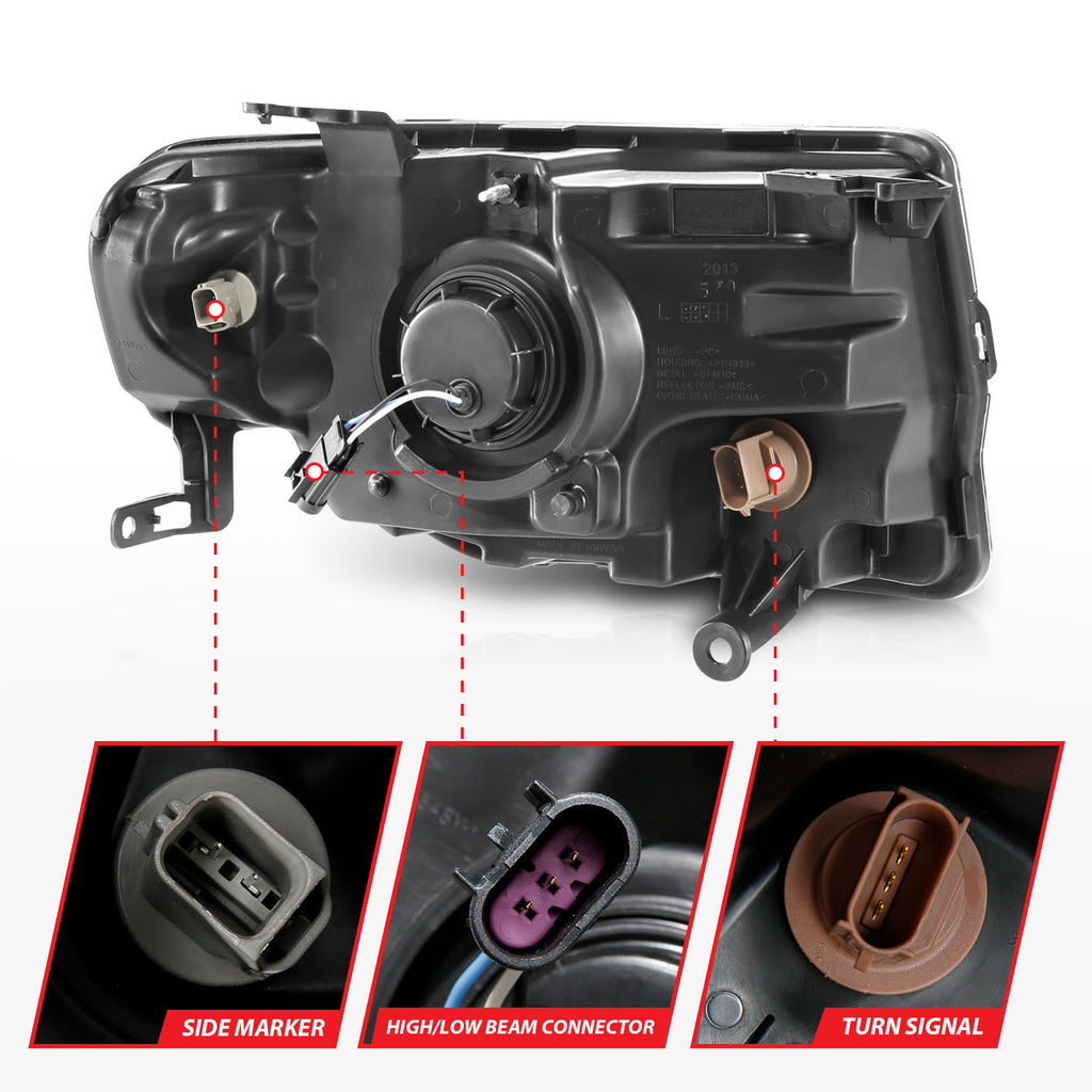 ANZO USA 111355 Projector Headlight Set for Select Ford Escape