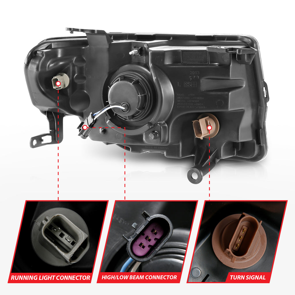 ANZO USA 111356 Projector Headlight Set for Select Ford Escape