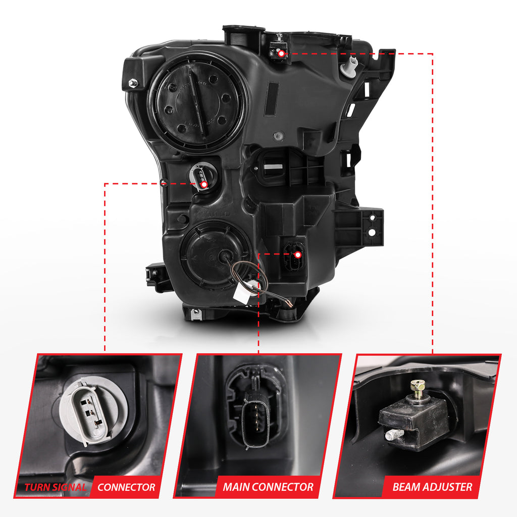 ANZO USA 111357 Projector Headlight Set for Select Ford F-150