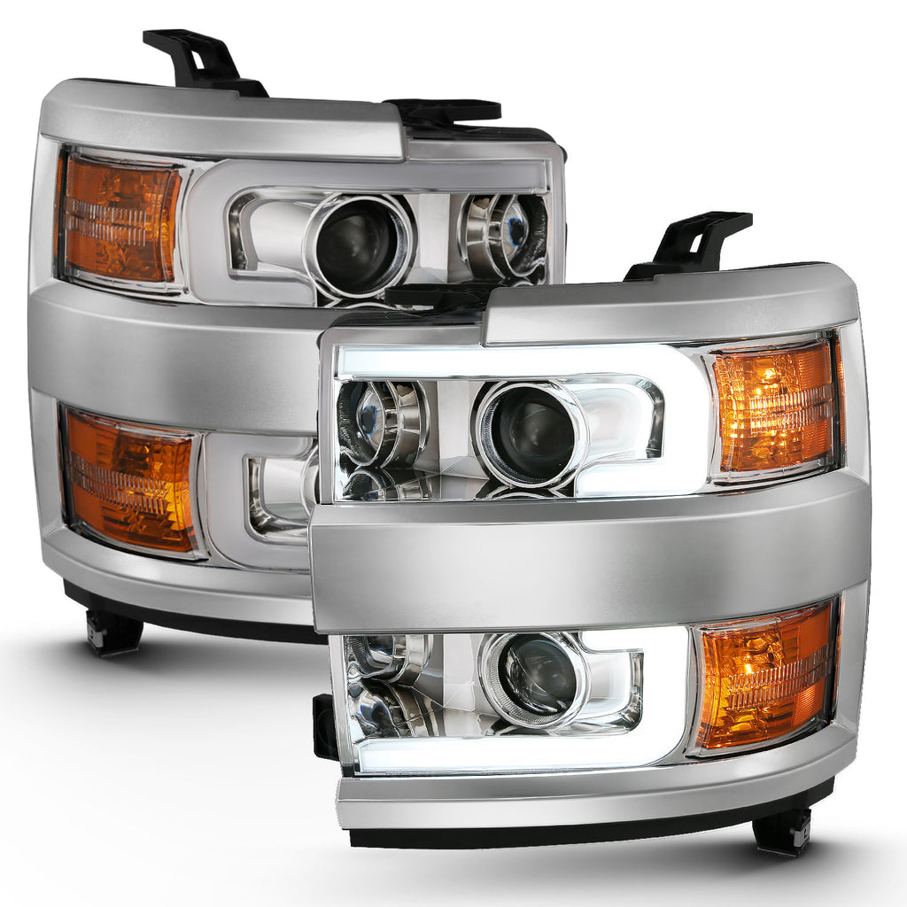 ANZO USA 111360 Projector Headlight Set for Select Chevrolet Silverado HD, Chevrolet Silverado HD