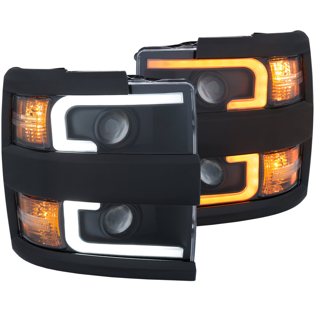 ANZO USA 111364 Projector Headlight Set for Select Chevrolet Silverado HD, Chevrolet Silverado HD