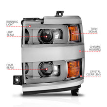Load image into Gallery viewer, ANZO USA 111366 Projector Headlight Set for Select Chevrolet Silverado HD, Chevrolet Silverado HD