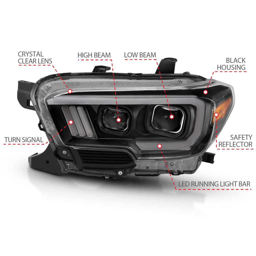 ANZO USA 111379 ANZO USA Projector Headlights for Select Toyota Tacoma