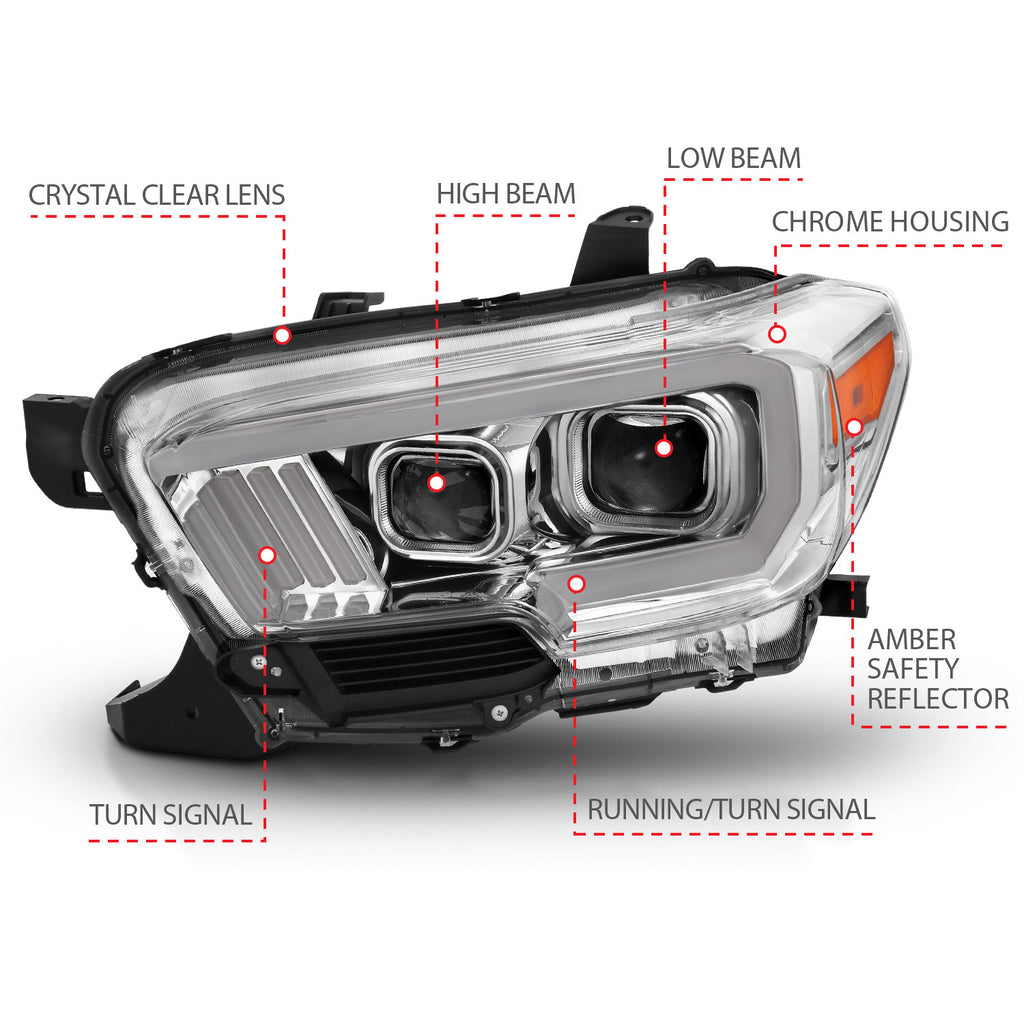 ANZO USA 111380 ANZO USA Projector Headlights for Select Toyota Tacoma