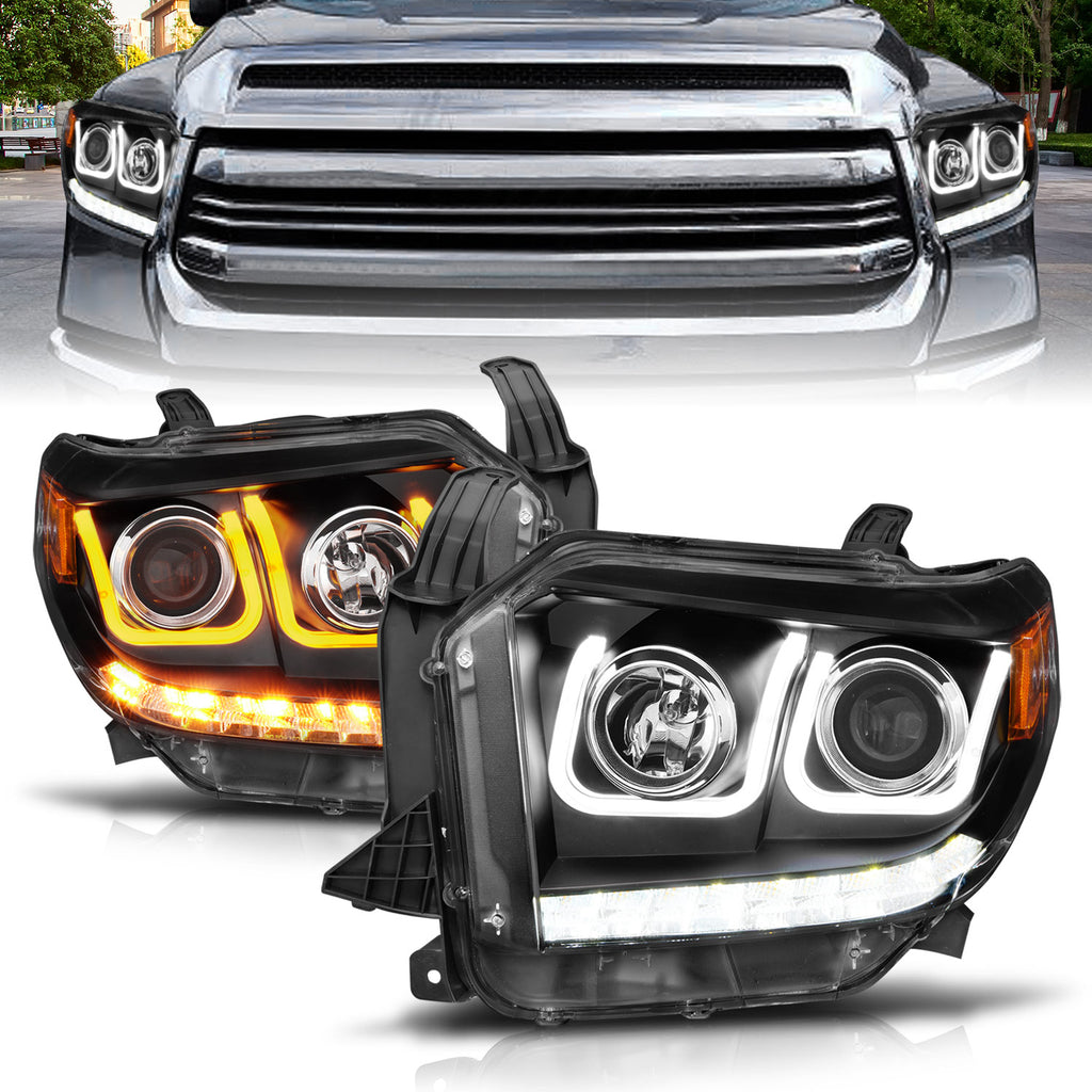 ANZO USA 111387 Projector Headlight Set for Select Toyota Tundra