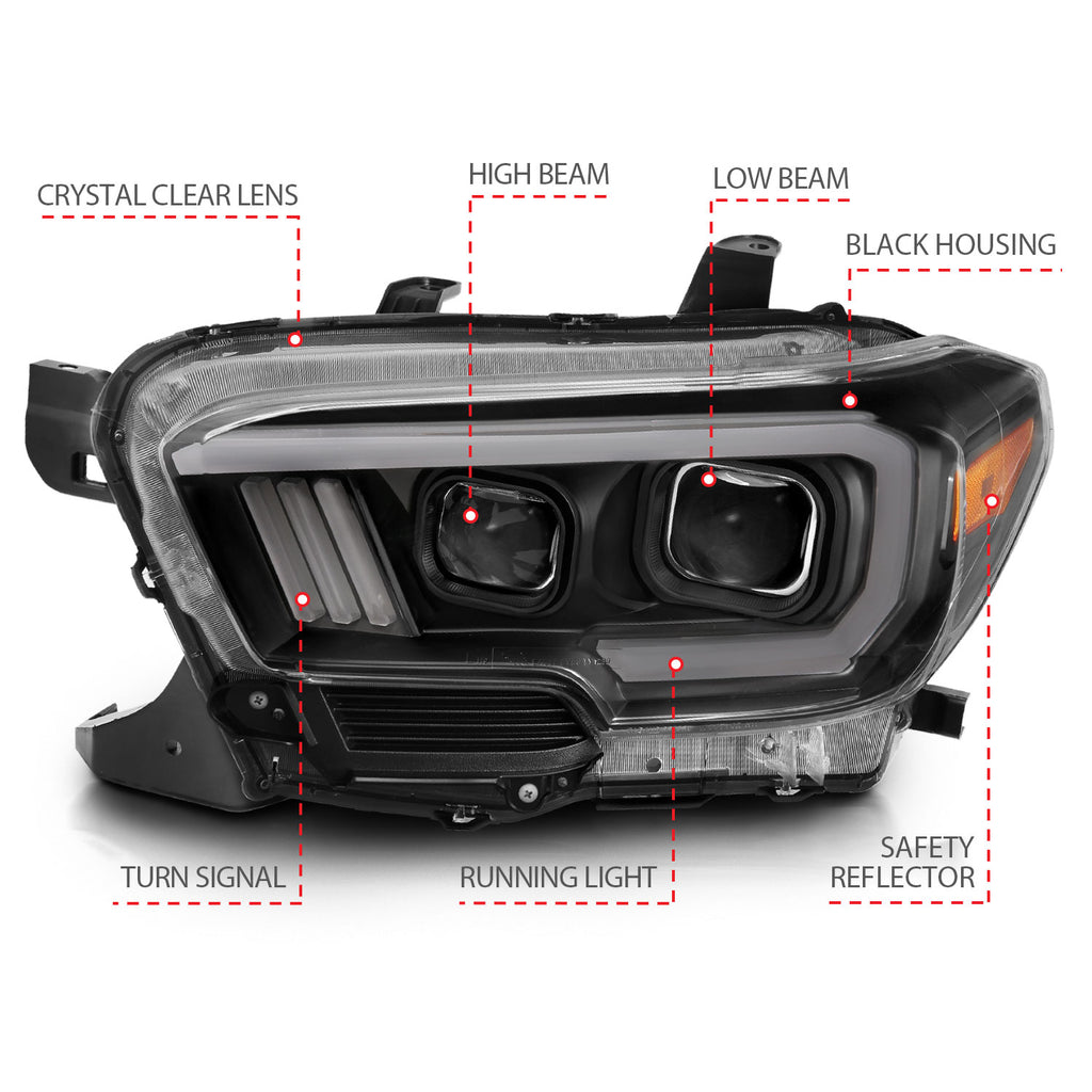 ANZO USA 111396 ANZO USA Projector Headlights for Select Toyota Tacoma