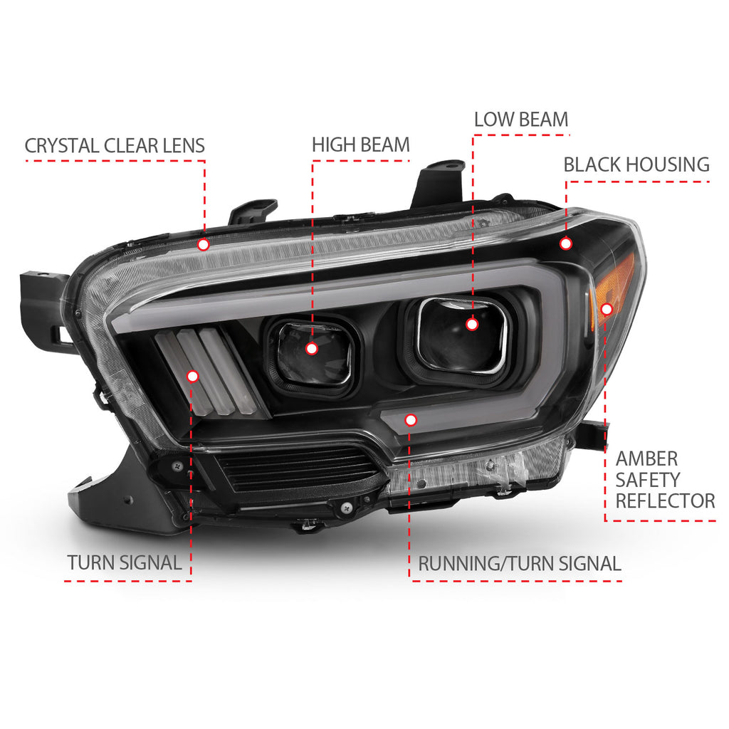 ANZO USA 111397 ANZO USA Projector Headlights for Select Toyota Tacoma