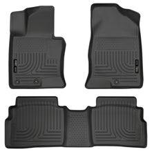 Load image into Gallery viewer, 1114-Sonata-Front2Nd-Seat-Custom-Molded-Weatherbeater-Floor-Liners-Black