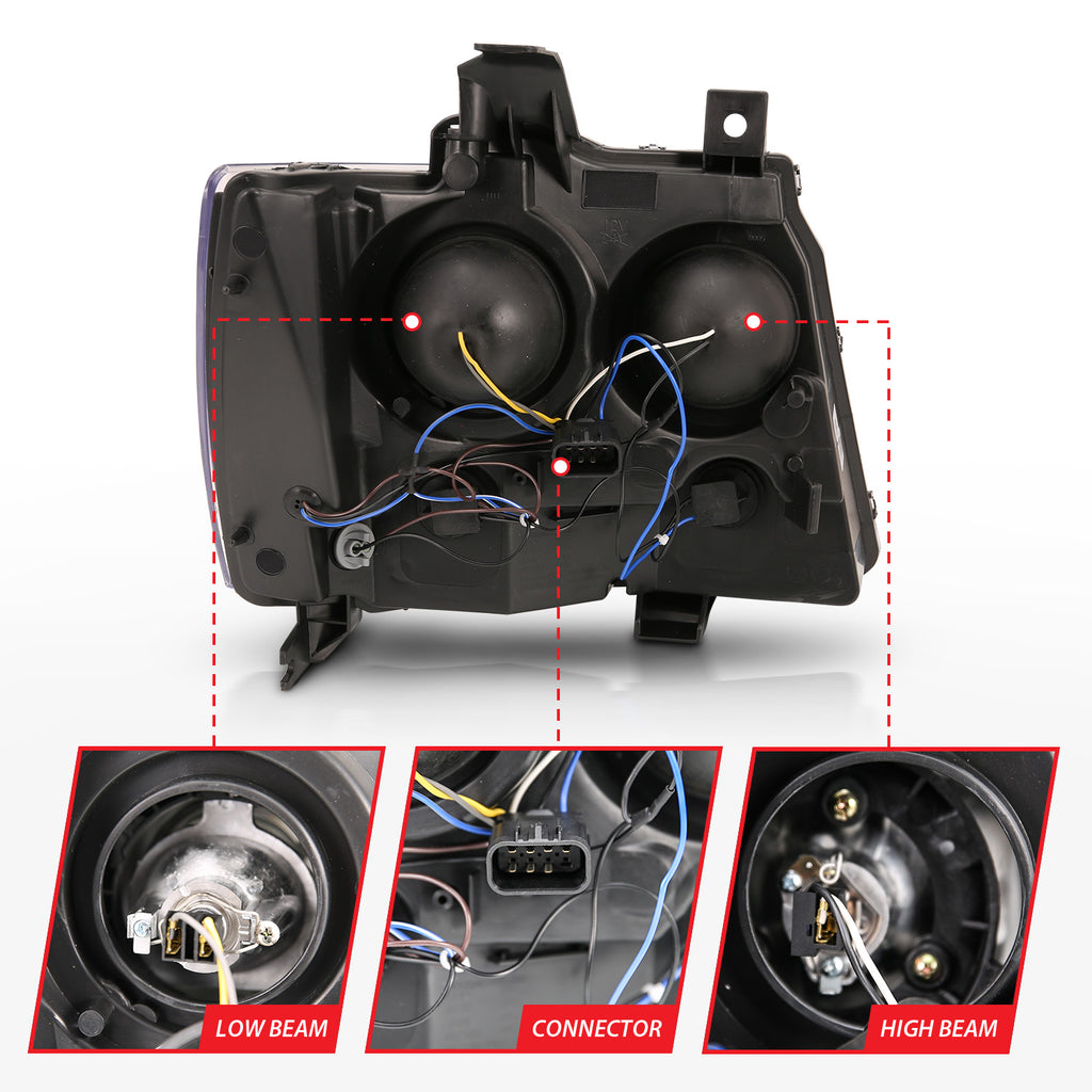 ANZO USA 111403 ANZO USA Projector Headlights for Select Chevrolet Avalanche, Chevrolet Suburban, Chevrolet Tahoe
