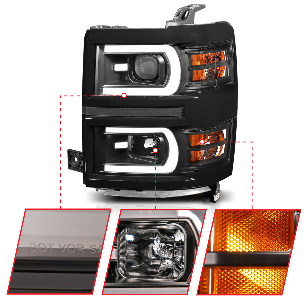 ANZO USA 111412 ANZO USA Projector Headlights for Select Chevrolet Silverado